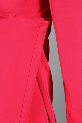 Lot 48 - A Pierre Balmain black velvet and silk crepe...
