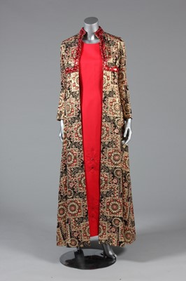 Lot 52 - A Louisa Zee gold and red brocatelle lame...