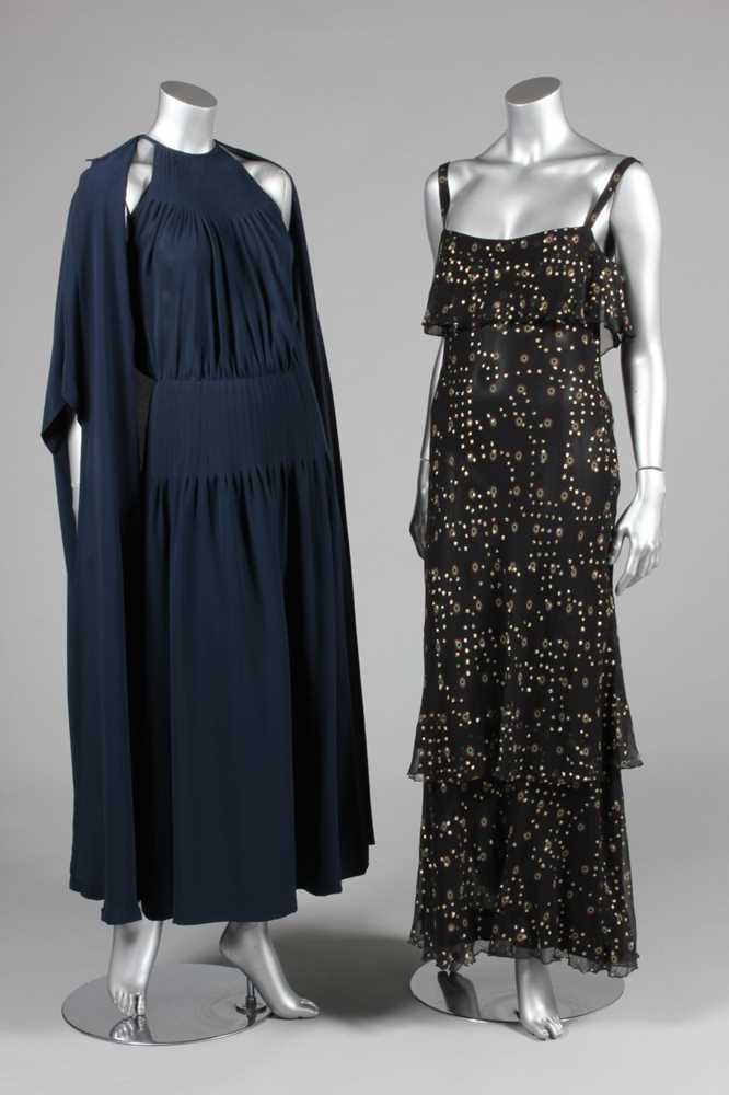 Lot 55 - A group of floaty, chiffon evening ensembles,...