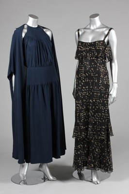 Lot 55 - A group of floaty, chiffon evening ensembles,...