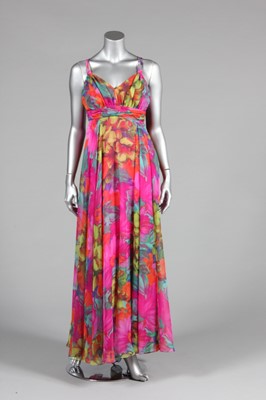Lot 55 - A group of floaty, chiffon evening ensembles,...