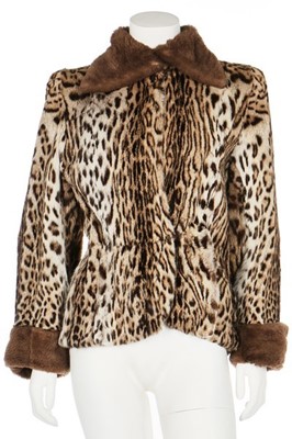 Lot 180 - An ocelot fur jacket, early 1940s, unlabelled,...
