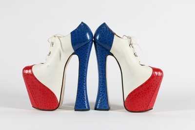 Lot 16 - A fine and rare pair of Vivienne Westwood red,...