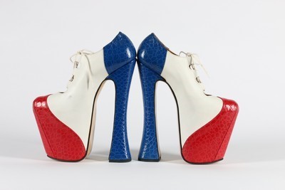 Lot 16 - A fine and rare pair of Vivienne Westwood red,...