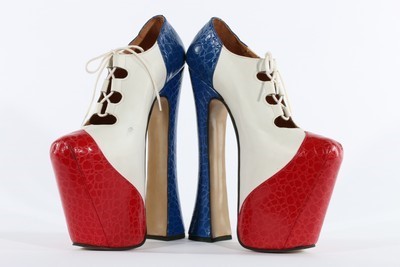 Lot 16 - A fine and rare pair of Vivienne Westwood red,...