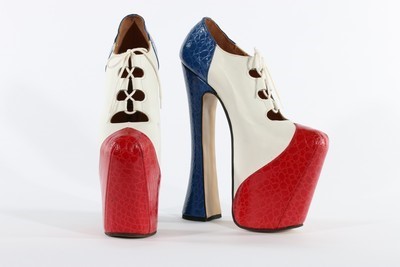 Lot 16 - A fine and rare pair of Vivienne Westwood red,...