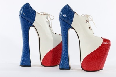 Lot 16 - A fine and rare pair of Vivienne Westwood red,...