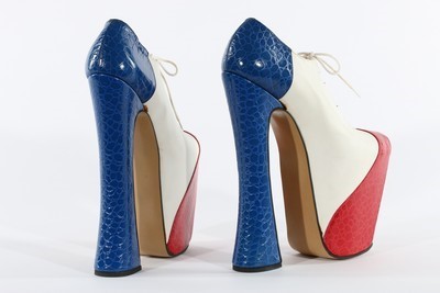 Lot 16 - A fine and rare pair of Vivienne Westwood red,...