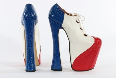 Lot 16 - A fine and rare pair of Vivienne Westwood red,...