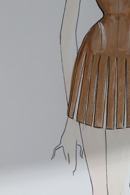 Lot 263 - A rare Alexander McQueen fashion sketch for...