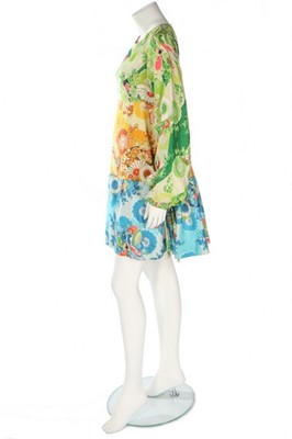 Lot 167 - A rare Beatles' Apple boutique silk dress,...