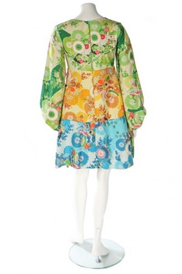 Lot 167 - A rare Beatles' Apple boutique silk dress,...