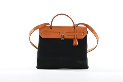 Lot 4 - An Hermès 'Herbag', modern, with tan leather...
