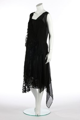 Lot 43 - A Maison Drecoll couture black lace cocktail...