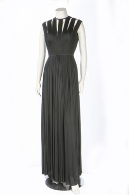 Lot 203 - A Madame Grès couture black silk jersey...
