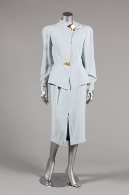 Lot 173 - A Thierry Mugler powder-blue crepe 'power'...