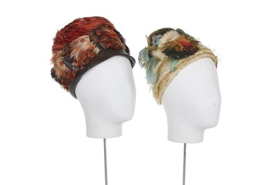 Lot 116 - A Christian Dior feather-covered bouclé wool...