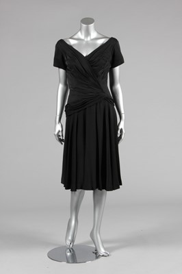 Lot 31 - A Ceil Chapman black silk jersey cocktail...