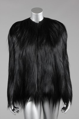 Lot 309 - A black Colubus monkey fur cape, circa 1940,...